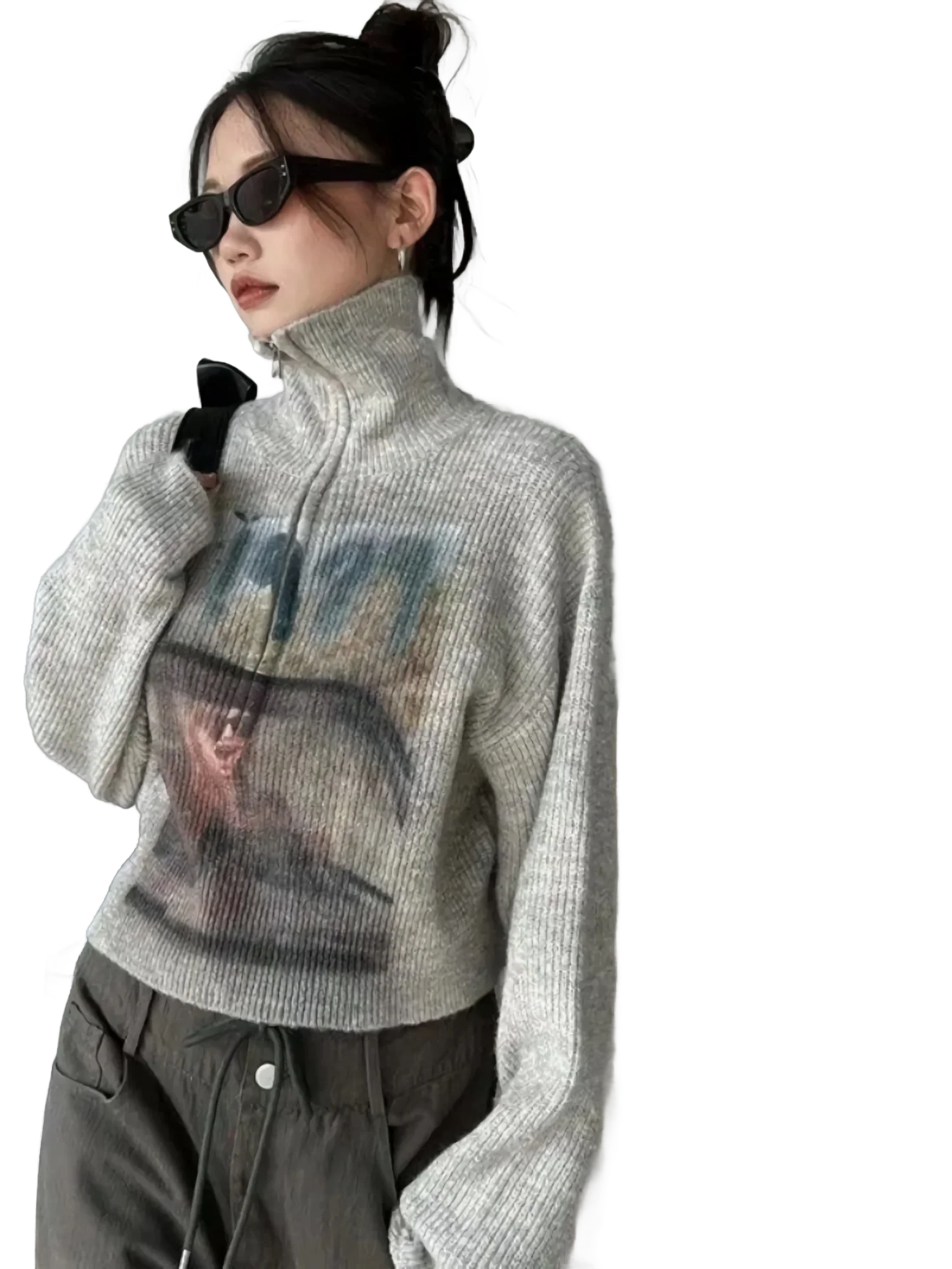 '1989' Chic Knit Half Zip Sweater - Image 6