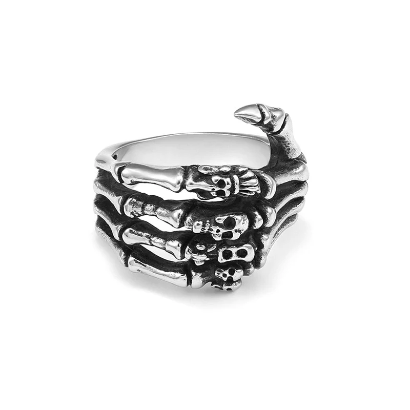 Gothic Skeletal Metal Ring - Image 4
