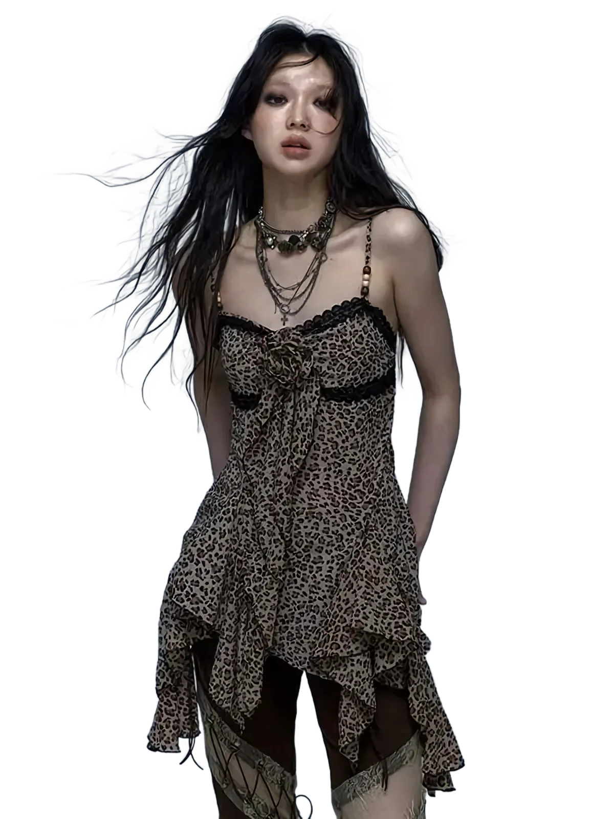 'Secret' Flowing Camisole Mini Dress - Image 8